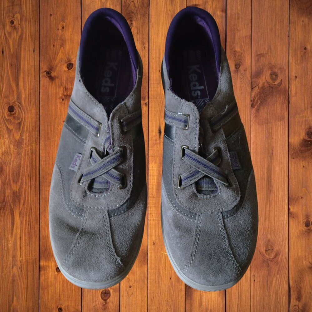 Keds Solea Women's Size 6 Brown Purple Suede Slip On Casual Shoes Sneakers